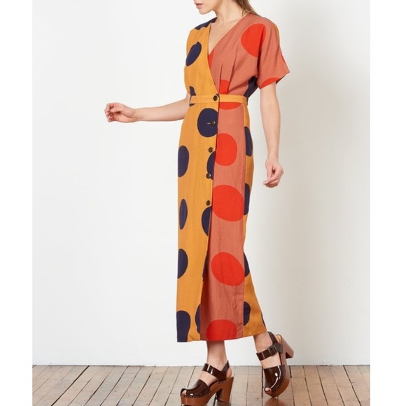 mara hoffman // amrita polka dot button front midi - Picture 8 of 8